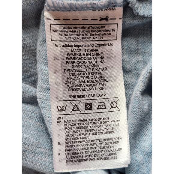 Adidas Women's Loose Fit Sleeveless Tank Top Light Blue Size Small Workout A0129 - Picture 6 of 7